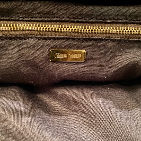 Miu Miu Gold Hardware Soft Calfskin Handbag - Picture 5 of 11